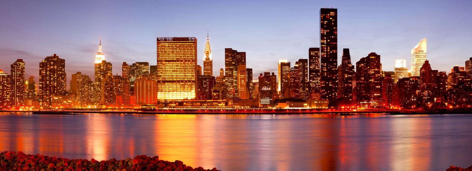Skyline of buildings at Midtown Manhattan, New York City, NY, USA